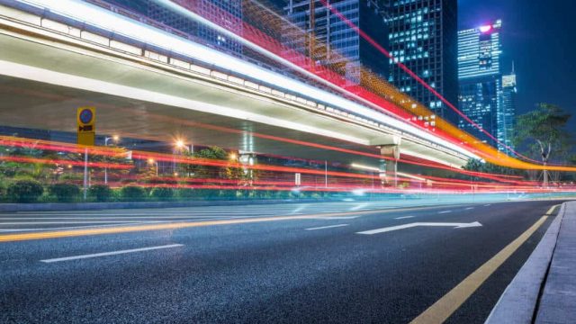 urban traffic with cityscape